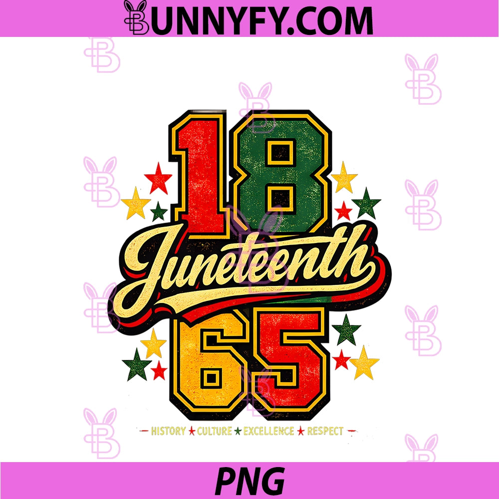 Juneteenth 1865 Black PNG, History Culture Excellence Respect PNG