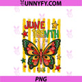 Juneteenth Butterfly 1865 PNG, June 19th Celebration PNG