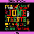 Juneteenth Power Strong PNG, African American Pride PNG