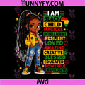 Juneteenth Girls I Am Black PNG, Child African American PNG