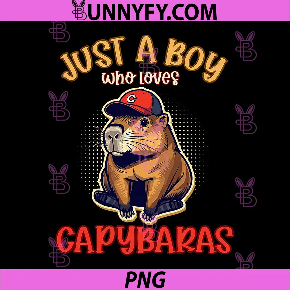 Just A Boy Who Loves Capybaras PNG, Teenager Birthday PNG