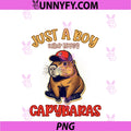 Just A Boy Who Loves Capybaras PNG, Boys Kids Teenager Birthday PNG