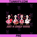 Just A Lovely Goose Coquette Bows PNG, Valentines Day Cute Hearts PNG