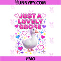 Just A Lovely Goose PNG, Y2K Valentines Day Pixel Heart Aesthetic PNG