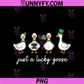 Just A Lucky Goose PNG, Funny St Patricks Day Irish Silly Goose PNG
