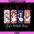 Just A Patriotic Goose PNG, American 1776-2026 4th of July Funny PNG