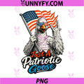 Just A Patriotic Goose USA Flag PNG, Cute Funny Goose Humor PNG