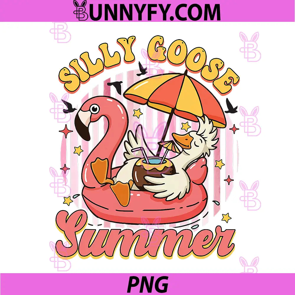 Just A Silly Goose Summer PNG, Funny Beach Vacation PNG