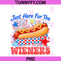 Just Here Wieners PNG, Funny Hotdog BBQ 4th Of July PNG