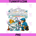 Just Keep Plumbing PNG, Plumber Pipe Pun Cartoon Fish Sink PNG