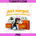 Just Merged Please rebase Tomorrow PNG, Programmer Humor PNG