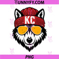 KC Wolf Street Style PNG, Cool Wolf Beanie Glasses PNG