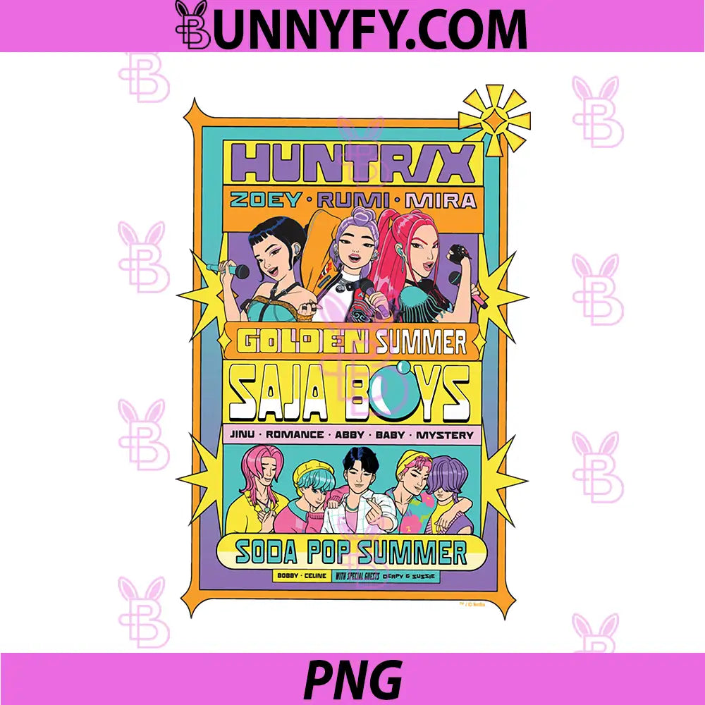 KPop Demon Hunters PNG, Summer Festival HUNTRX PNG