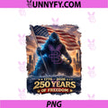 Kaiju Monster Japanese 250 Years PNG, 1776 2026 4th of July PNG