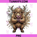 Karate Yak High Energy PNG, Highland Cow Fighter Bull PNG