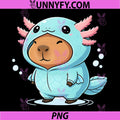 Kawaii Capybara Axolotl PNG, Graphic Animal Lover PNG