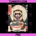 Kawaii Ferret Eating Ramen PNG, Noodles Funny PNG