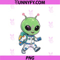 Kawaii Green Alien PNG, Astronaut Space Adventure PNG