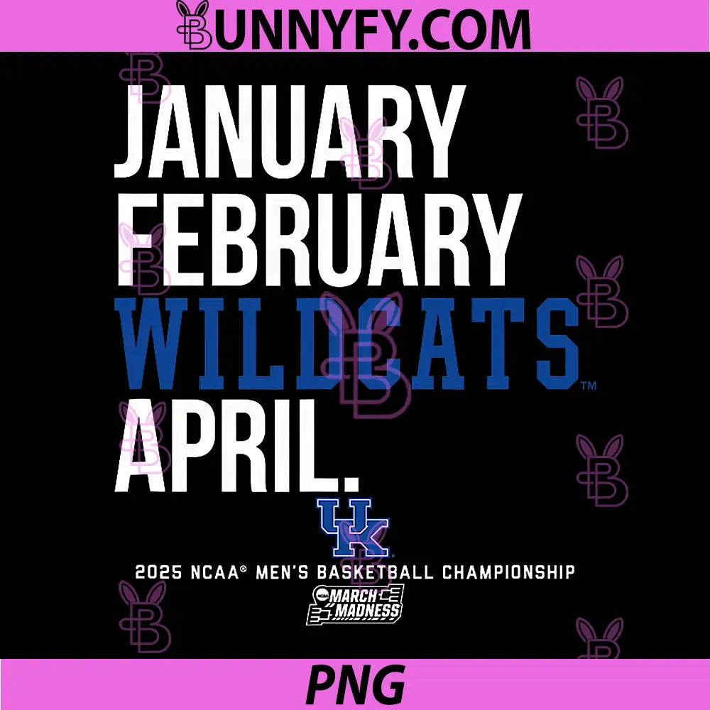 Kentucky Basketball PNG, January February Wildcats April NCAA PNG