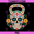Kettlebell Sugar Skull PNG, Mexican Day of The Dead PNG