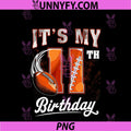 Kids 11 Year Old It's My 11th Birthday PNG, Football Themed Party PNG
