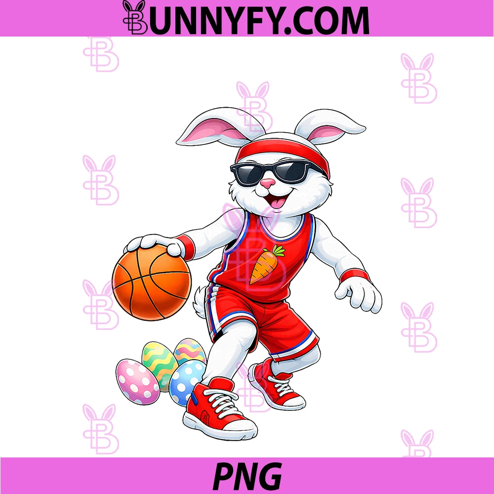 Kids Boys Easter Bunny Play PNG, Basketball Easter PNG
