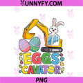Kids Boys Easter PNG, Bunny Excavator Easter PNG