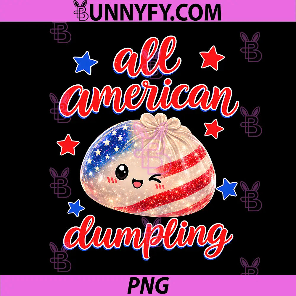 Cute Striped All American PNG, Dumpling 4th of July PNG