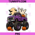 Kids Spooky Ghost Pickup Youth Boys PNG, Halloween Monster Truck PNG