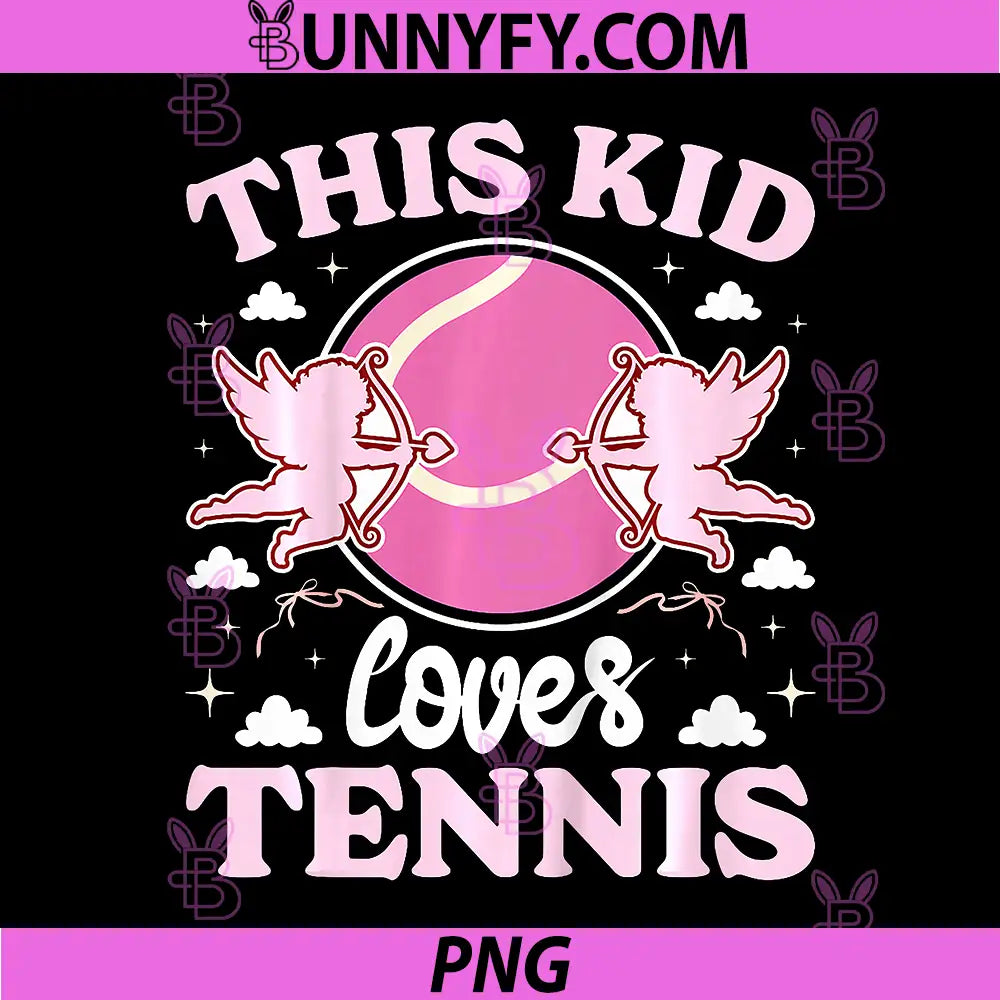 This Kid Loves Tennis PNG, Lover Kids Cute PNG