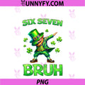 Kids st Patricks Day 67 PNG, Leprechaun Dab Six Seven Bruh Boys PNG