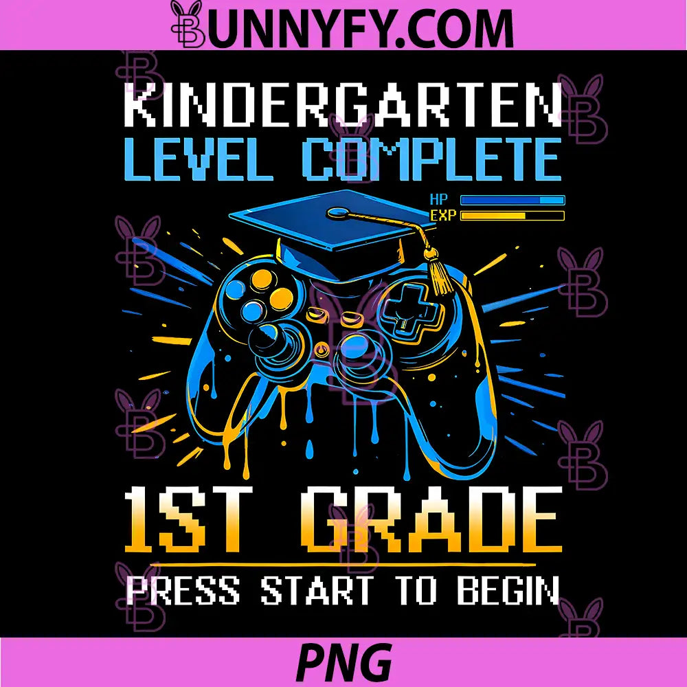 Kindergarten Graduation 1st PNG, Grade Unlocked Gamer PNG