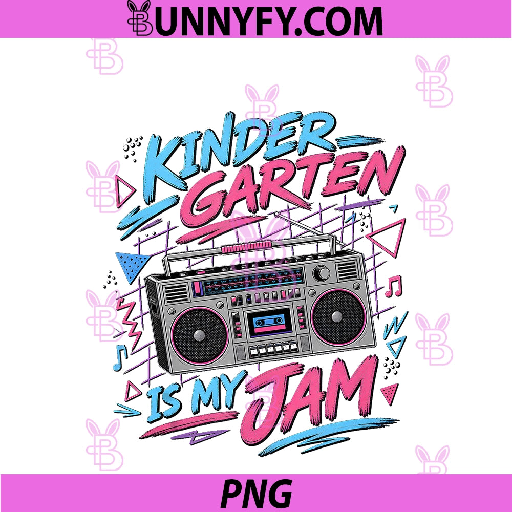 Kindergarten Is My Jam PNG, Retro Boombox Design PNG
