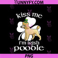 Kiss Me I'm Poodle PNG, Dog Shamrock St Patricks Day PNG