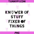 Knower Of Stuff Fixer Of Things PNG, Funny Construction Graphic PNG