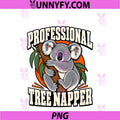 Koala Professional Tree Napper Nap Lover PNG, Funny Eucalyptus PNG