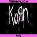 Korn Classic Dripping Logo PNG, Korn Grunge Vintage Band Logo PNG