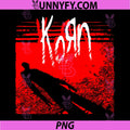 Korn Red Shadow Man Artwork PNG, Korn Dark Horror Silhouette Logo PNG