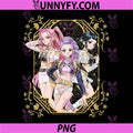 Kpop Demon Hunters PNG, Huntrix Zoey Mira & Rumi Golden Flowers PNG