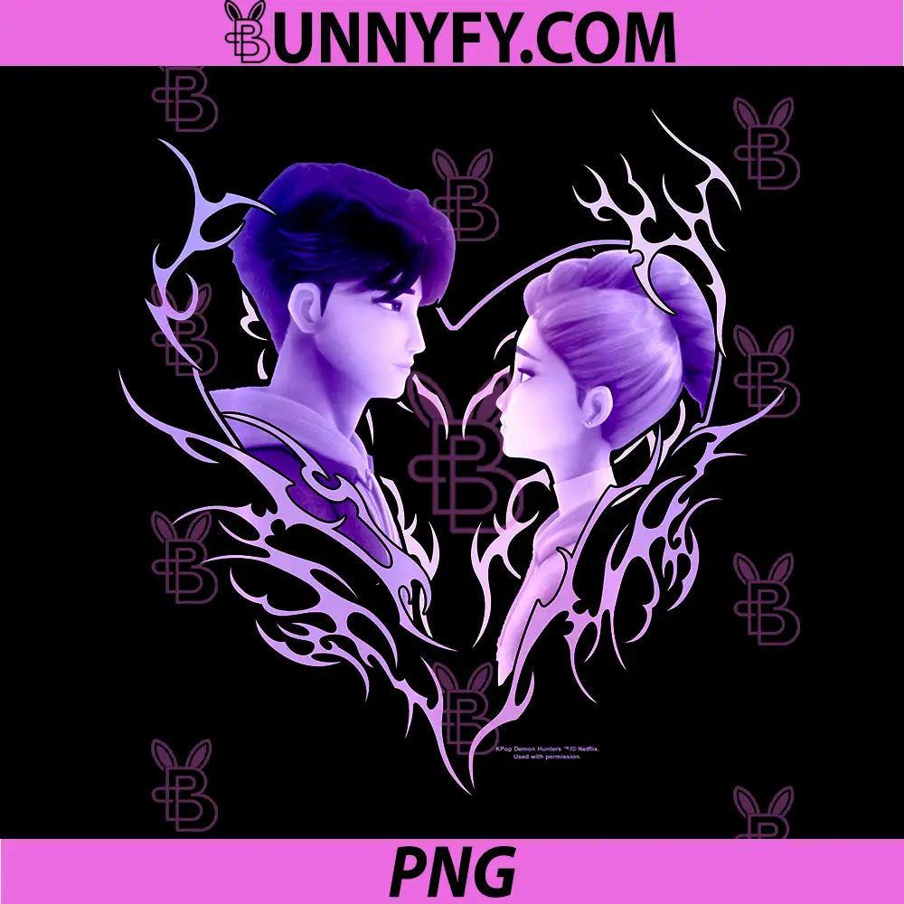 Kpop Demon Hunters PNG, Jinu & Rumi Heart Portrait Performance PNG