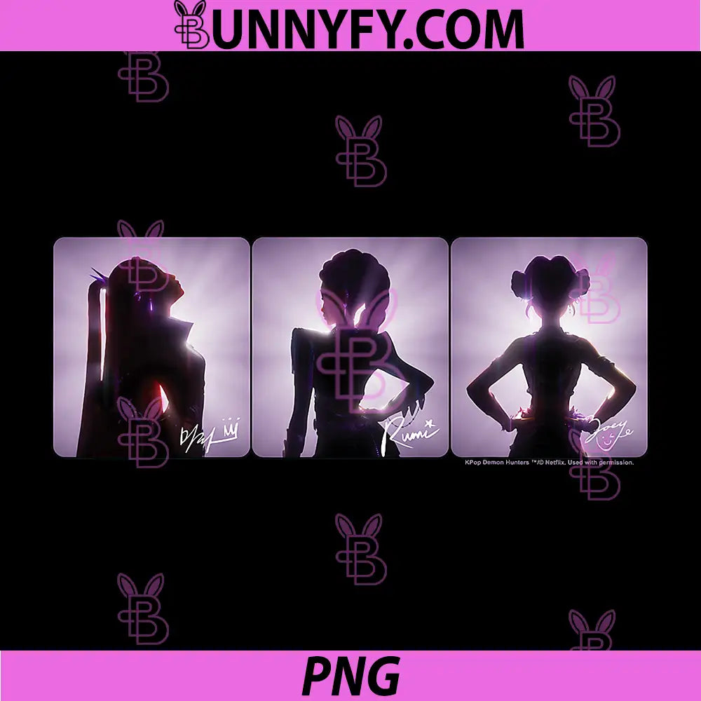 Kpop Demon Hunters PNG, Mira Rumi and Zoey Spotlight Final Pose PNG