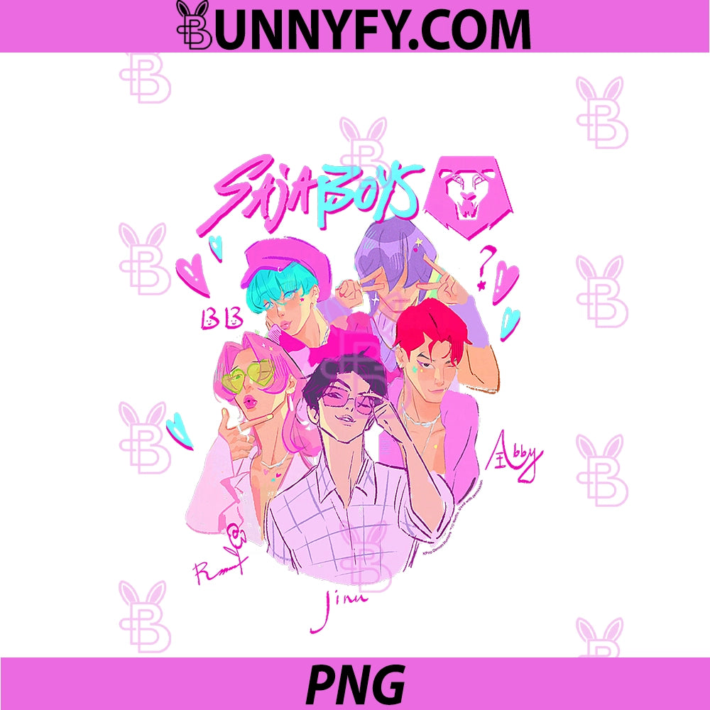 Kpop Demon Hunters PNG, Halloween Saja Boys Demon Group Portrait PNG