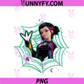 Kpop Demon Hunters PNG, Halloween Zoey Spider Web Frame Portrait PNG