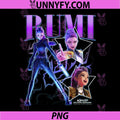 Kpop Demon Hunters PNG, Rumi Showcase Y2K Style Poster PNG
