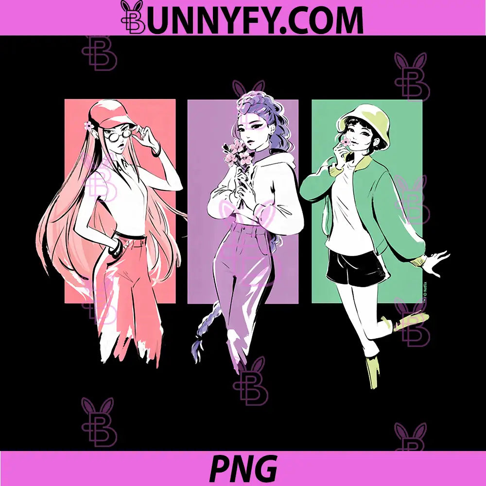 Kpop Demon Hunters PNG, Spring Ink Officially Licensed Performance PNG