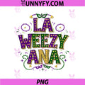 LA WEEZY ANA Mardi Gras PNG, Louisiana Carnival Retro Art PNG