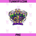 LA Weezy ANA Mardi Gras PNG, Purple Green Gold Letters PNG