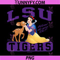 LSU Tigers PNG, Snow White Black Officially Licensed PNG