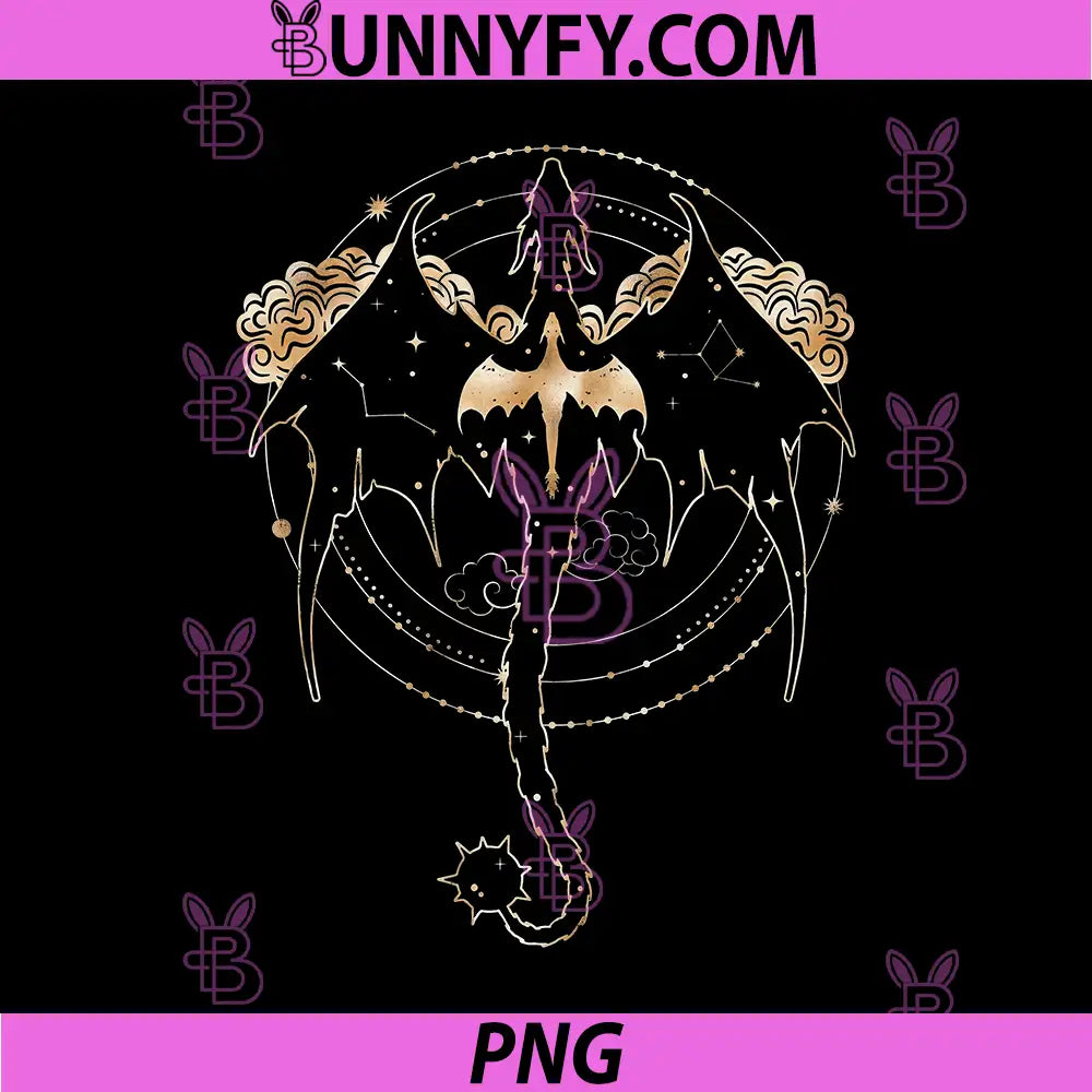 Celestial Dragon Constellation Art PNG, Mystic Winged Dragon Star Map PNG