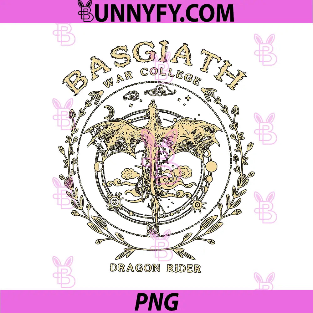 Basgiath War College Emblem PNG, Dragon Rider Celestial Design PNG